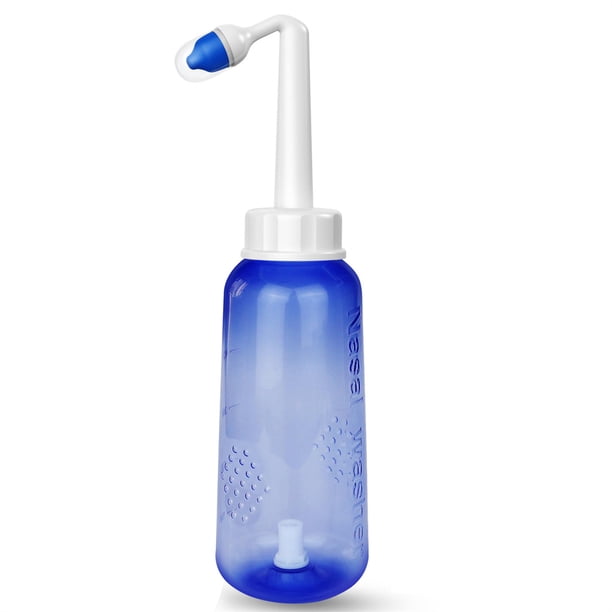 Seitruly Botella de resina sinusal a presión Neti Pot con palo, irrigador de limpieza Nasal reutilizable a prueba de fugas, cuidado Personal Type2