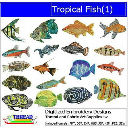 - ThreadArt Machine Embroidery Designs Tropical Fish(1) CD