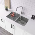 thumbnail image 2 of Azuni Dual Mount 32" Stainless Steel Double Bowl Kitchen Sink with 5 Accessories C233, 2 of 11