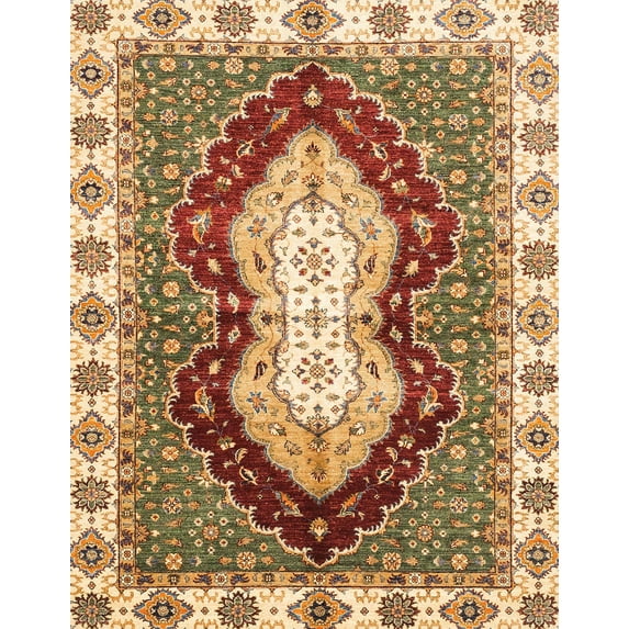 Ahgly Company Indoor Rectangle Abstract Yellow Abstract Area Rugs, 2' x 3'