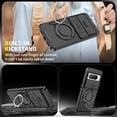 thumbnail image 5 of Case for Google Pixel 9A,Military Grade [Built-in Kickstand] Magnetic Rotate Ring Holder Heavy Duty TPU+PC Shockproof Drop Protect Phone Case for Google Pixel 9A (Orange), 5 of 10