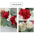 thumbnail image 4 of FFENYAN Artificial Simulation Garland Fresh Red And White Flowers Wreaths Door Hanging Holiday Simulation Flowers Withered Branches Wreaths Hotel Decoration Wall Hanging, 4 of 7