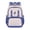 Z95-Blue, variant on Color Block Flap Embroidered Slogan Backpack Orthopedic Spine Support Large Capacity Waterproof Teen Back To School Bookbag