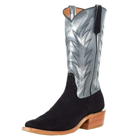 

Rios Of Mercedes 109443 Men`s Black Buffed Elephant 13` Gun Metal Kidskin Top Ks Toe Boot Black 14 D