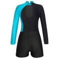 thumbnail image 5 of inhzoy Girls Long Sleeve Glitter Gymnastics Leotards with Shorts Outfits, 5 of 5