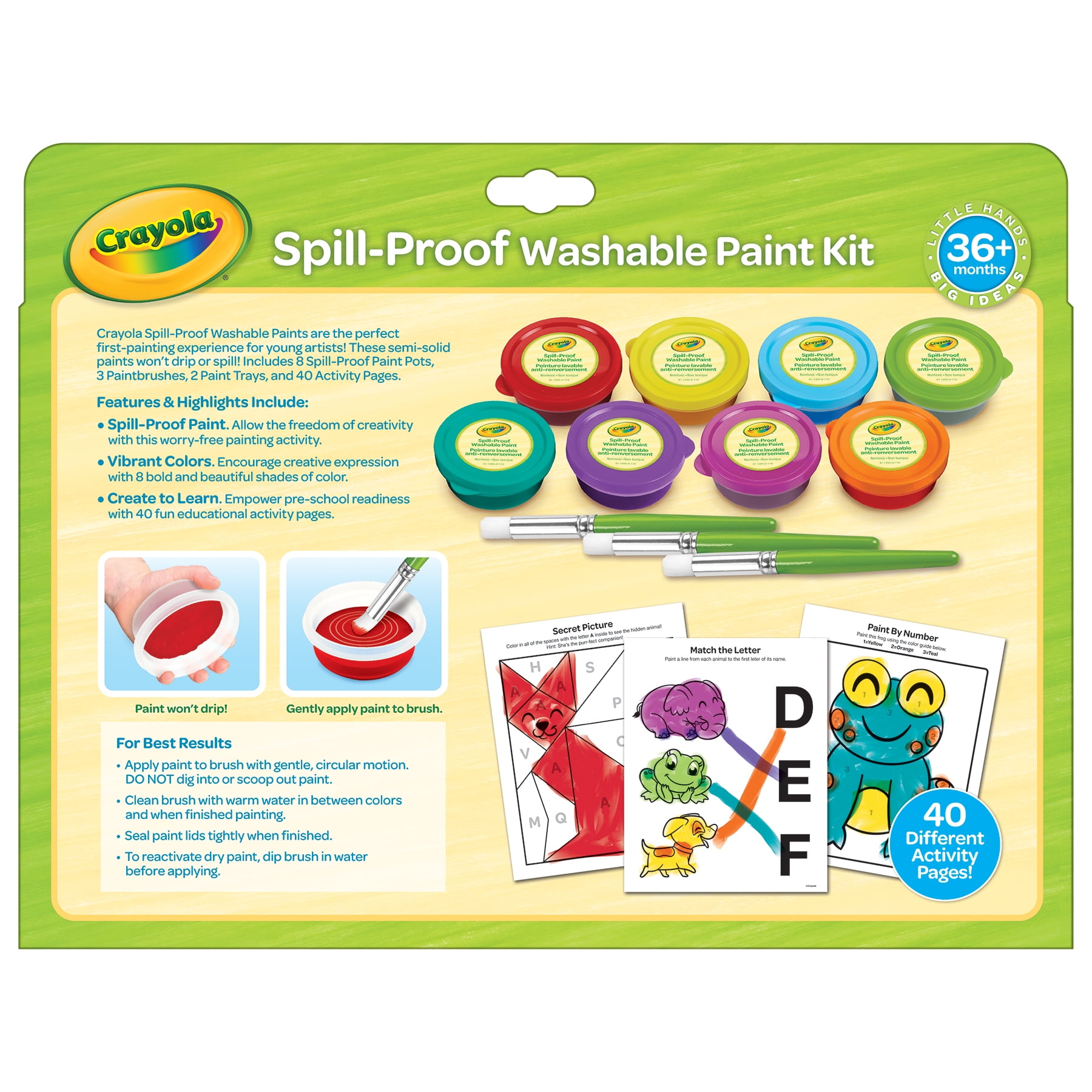 Crayola Spill-Proof Washable Paint Kit