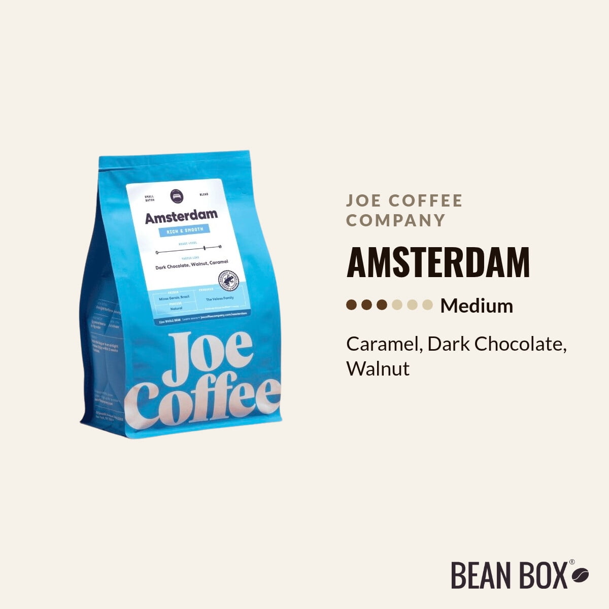 Amsterdam - Roasted by Joe Coffee Company - Whole Bean Coffee - 2lb Bag