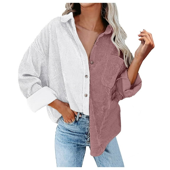 gakvbuo Sweaters For Women Buttoned Cardigan Open Front Plus Size Shacket Jacket Corduroy Loose Bat Sleeve Waffle Knitted Urtleneck Sweatshirt Lapel Jacket Outwears With Poket