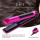 thumbnail image 2 of Plancha de pelo con peine térmico y calor ajustable, recargable por USB, color rojo., 2 of 5