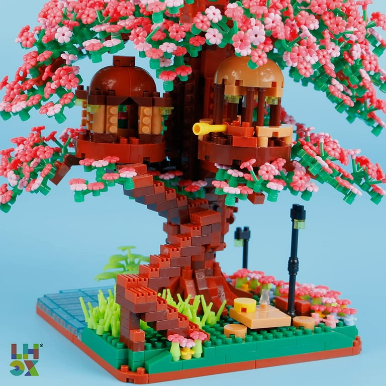 Yushinv Cherry Blossom Tree Building Set 3220 Pcs, Original  Music(Symphony),Pink Bonsai Building Set 