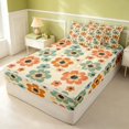 thumbnail image 3 of Erosebridal Vintage Floral Zipper Full Size Comforter Sets with Fitted Sheet and 2 Pillowcases, Retro Flower Zipper Bedding Set, Reversible, Terracotta Sage, Reversible, 3 of 7