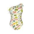 thumbnail image 4 of Yiaed Medical Icons Print Women One Piece Swimsuits Tummy Control One Shoulder Bathing Suits Pattern Ruffle Swimwear-X-Large, 4 of 8