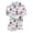 07#Blue, variant on Men's Christmas Themed Print Polo Shirt, Short Sleeve Button Down Top, Lightweight Breathable Trendy Casual Holiday Streetwear Top Multicolor S