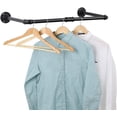 thumbnail image 1 of 22" Industrial Pipe Coat Hanger Clothes Rack, Multi-Purpose Hanging Rod Storage, 1 of 2