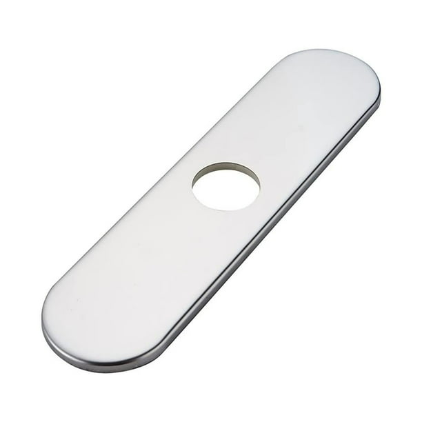 BWE Faucet Cover Sink Hole Deck plate 10 Inch for 1 or 3 Hole Chrome
