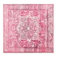 thumbnail image 3 of Unique Loom Medina Collection Area Rug - Magnet (5' 3" Square Plumrose Pink/Ivory), 3 of 12