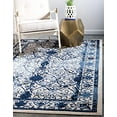 thumbnail image 1 of Unique Loom La Jolla Collection Tone Traditional Area Rug, 10 x 13 Feet, Blue/Ivory, 1 of 5