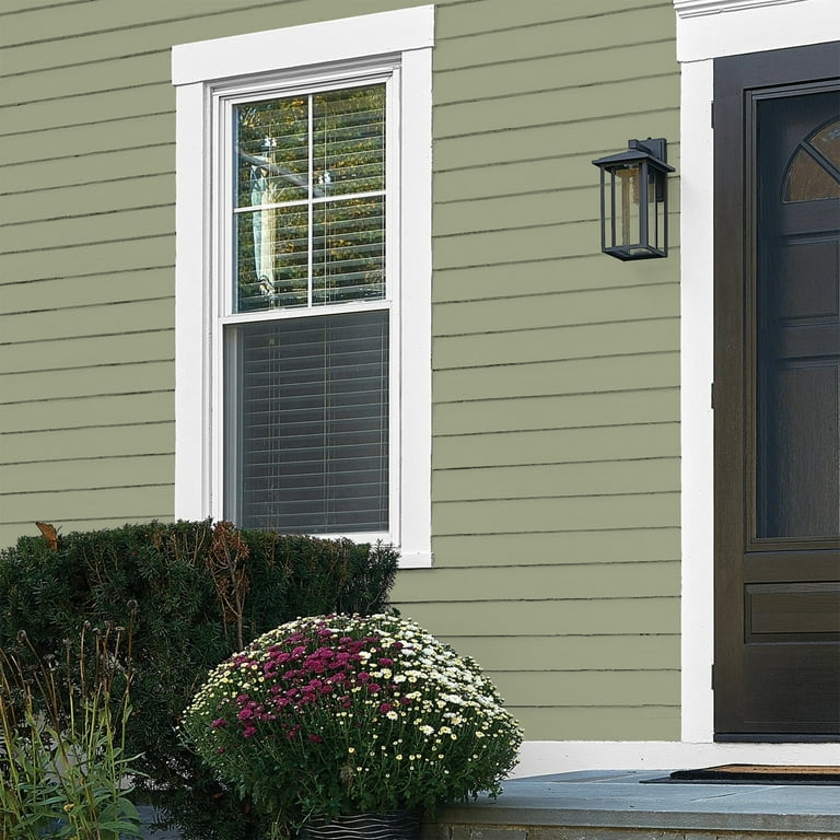 Glidden One Coat Zebra Grass / Green Flat Exterior Paint with