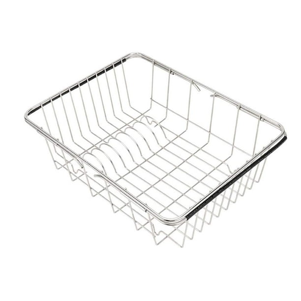 Adjustable Large Dish Rack Over Sink With nonslip handle, Deep Dish