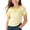 Yellow, variant on Girls Cotton Summer T Shirts Square Neck Short Sleeve Slim Fitted Tee Tops Trendy Cute Graphic Stretch Pullover Tops 1-8 Years
