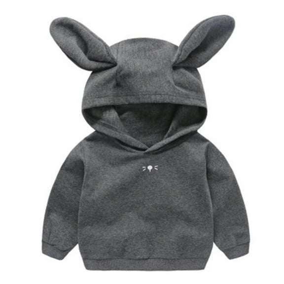XBASW Baby Newborn Spring Fall Sweatshirts for Girls Boys Ears Hooded Sweater Infant Cartoon Bottoming Shirt for 6M-4T