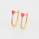 thumbnail image 4 of Aretes Arracadas P/ Dama Swarovski Corazón Rosa Oro 18K Lam dorado Unitalla, 4 of 7