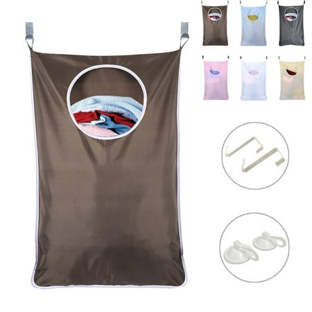 Laundry Hamper Bag Magicfly E Saving Hanging Nook Door With 2 Stainless Steel Hooks Er