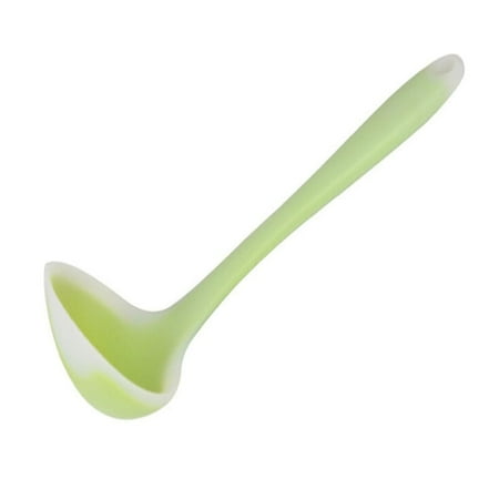 

New Translucent Nonstick Silicone Spoon High-Temperature Anti Hot Handle Soup Spoon Kitchen Cooking Tools Accessories Spoon