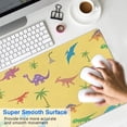 thumbnail image 4 of Long Mouse Pads for Desk,Yellow Dinosaurs Palms Pattern Desk Mats on Top Of Desks, Desk Mouse Pad Extra Large with 3mm Non-Slip Base and Stitched Edge for Gaming,Office,Work,Home 31.5"x11.8", 4 of 6