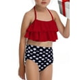 thumbnail image 3 of Parent-child Bikini Set Summer Vest High Waist Shorts Swimsuit Beach Swimwear, 3 of 5