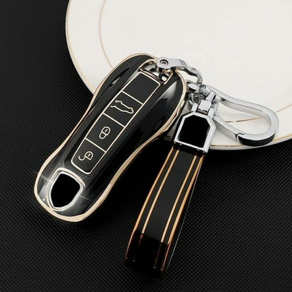 Car Key Fob Cover Case Protector TPU Car Smart Key Case Fob Cover Shell Keychain For Porsche Cayenne 911 Taycan