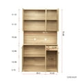 thumbnail image 7 of UWR-Nite Freestanding Kitchen Pantry Cabinet, Buffet Sideboard Storage Cabinet, Tall Wardrobe& Kitchen Cabinet with 6-Doors, 1-Open Shelves and 1-Drawer for Bedroom, Kitchen, 7 of 7