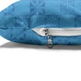 thumbnail image 4 of Winter Pet Bed, Geometrical Pattern of Striped Shapes with Snowflakes Print, Chew Resistant Pad for Dogs and Cats Cushion with Removable Cover, 24" x 39", Azure Blue Deep Sky Blue, by Ambesonne, 4 of 4