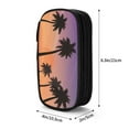 thumbnail image 4 of XMXY Beach Nature Coconut Trees Large Capacity Pencil Case, Portable Pencil Bags with Compartments Zipper Black, 4 of 7