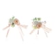 thumbnail image 1 of Conjunto de 2 piezas de ramillete y ramillete de muñeca para boda, flor de pulsera de rosa artificial para novia, alfiler de ramillete para novio, decoración de accesorios de vestido formal, 1 of 5