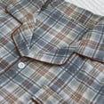 thumbnail image 7 of KyCheLot Men's 2 Piece Cotton Pajama Sets Comfy Plaid Loose Button down Long Sleeve Shirts and Elastic Waist Pants, 7 of 7