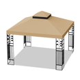 thumbnail image 1 of QUTETN Toit de Tente de Gazebo à Double Niveau 118x118 Protection UV, 1 of 4