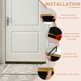 thumbnail image 5 of Uxcell Door Brush Sweeps, H-shape Aluminum Alloy Holder Door Sweep for Bottom of Door Seal Garage Brown 3.94" x 39.37", 5 of 7