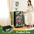 thumbnail image 2 of 4 Drawer Vertical Storage Dresser Tropical exotic flowers hummingbirds palm leaves jungle with Wood Top Fabric Pull Drawers, 2 of 8