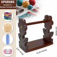 thumbnail image 2 of Portahilos de madera, organizador de hilo con forma de flor, gestión de hilo, accesorios para tejer a crochet, 2 of 5