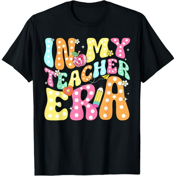 in My Teacher Era Retro 100th Day Back to School Teacher T-Shirt TShirt
