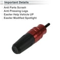 thumbnail image 6 of 16mm Motorcycle Slider Frame Aluminum Alloy Wheel Fairing Protection Crash Pad Protector Guard 27mm 150mm Bolt Nut Red 1 Set, 6 of 7