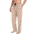 thumbnail image 5 of Orange Flower Pattern Mens Pajama Pant Sleep and Lounge Bottons with Pockets, 5 of 7