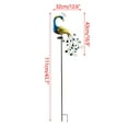 thumbnail image 4 of Cadorn Solar - Powered Peacock - Shaped Iron Art Garden Light - Outdoor Decor & Lighting, 4 of 9