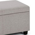 thumbnail image 5 of Avalon 48 inch Wide Contemporary Storage Ottoman Bench in Cloud Grey Linen Look Fabric, 5 of 8