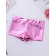 thumbnail image 3 of HULIJA Kids Girls Shiny Sequins Mock Neck Crop Top with Shorts Set Gymnastics Dancewear Pink 14, 3 of 7