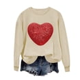 thumbnail image 2 of Meichang Chandails en Molleton Mignons pour Femmes Chandails en Molleton de la Saint-Valentin Chandails en Molleton Graphiques Drôles Amour Manches Longues Col Rond Décontracté Chandails en Molleton de Vacances Saint-Valentin, 2 of 4