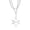 Silver, variant on TEAMER Thelema Unicursal Hexagram Symbol Double Layer Necklace Vintage Religious Style Adjustable Length