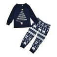 FhgihG Classic Family Christmas Pajamas with Dog 2024 Xmas Tree Pajamas ...