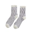 thumbnail image 6 of Yuanlong Womens Socks Winter Block Color Warm Coral Fuzzy Slipper Socks Daily Indoor Comfortable Sleeping Socks One Size, 6 of 7